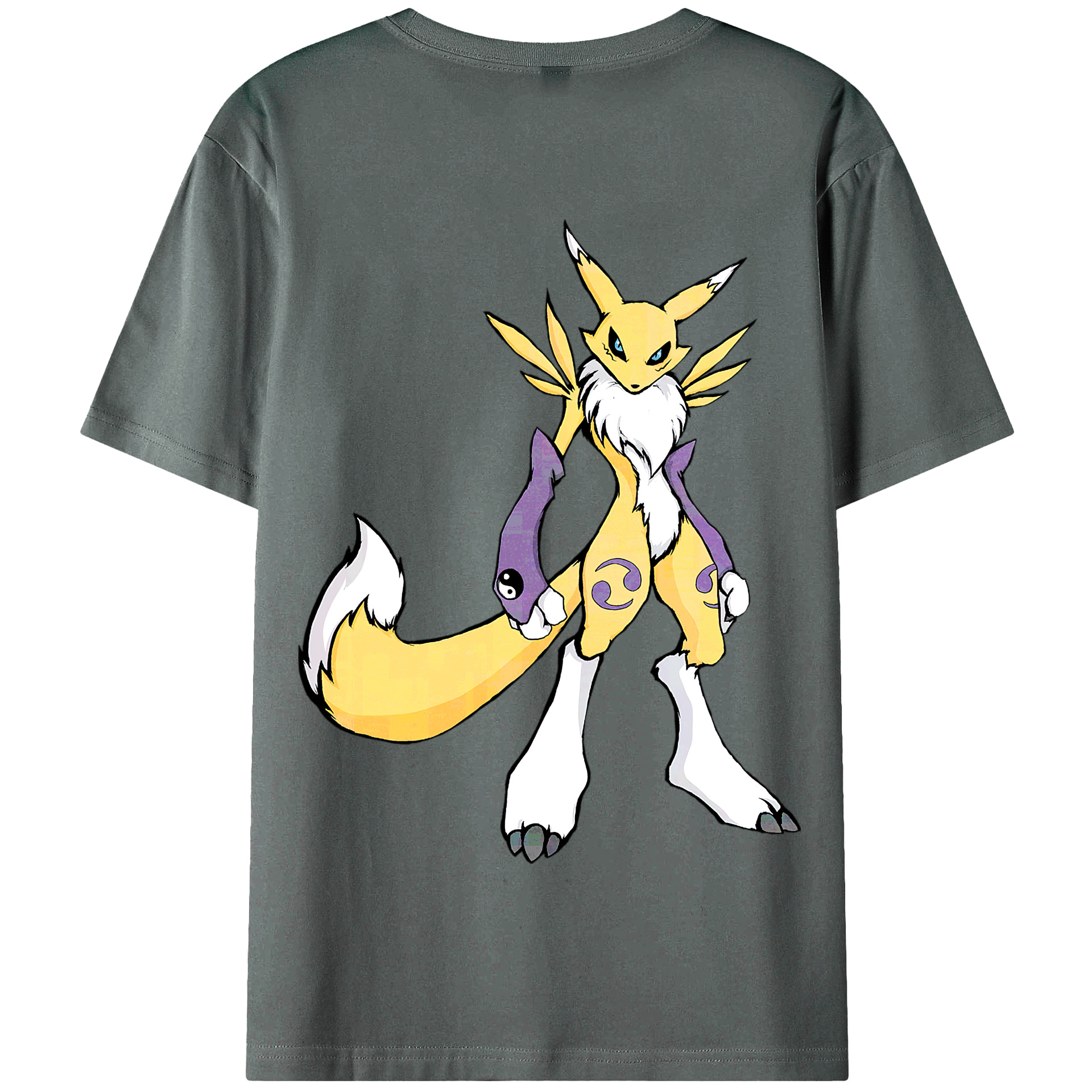 （画像用） Digimon デジタルモンスター/デジモン 綿100％半袖Tシャツ（背面プリント）